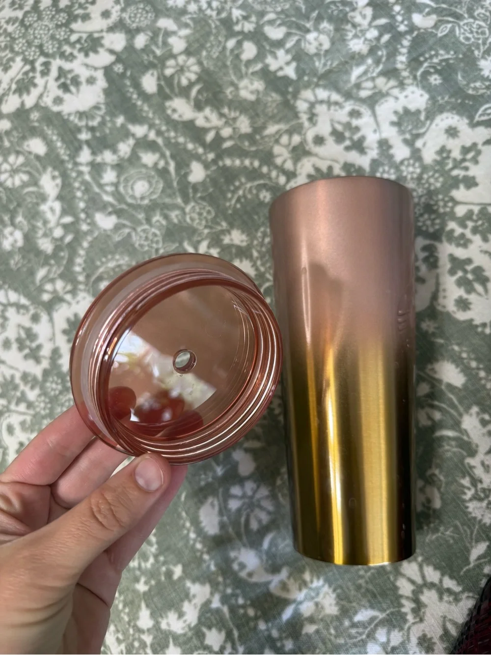 Starbucks Stainless Steel Cold Cup Gold & Rose Gold 24OZ